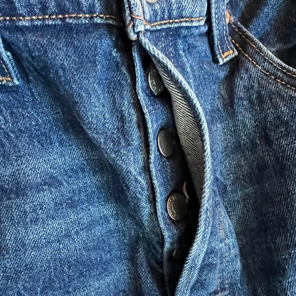 Levi's 501® Original Fit High-Rise Button Fly Jean Shorts Dark Wash Size 32 EUC - Picture 6 of 12